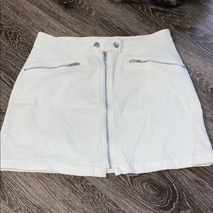 White Denim Skirt